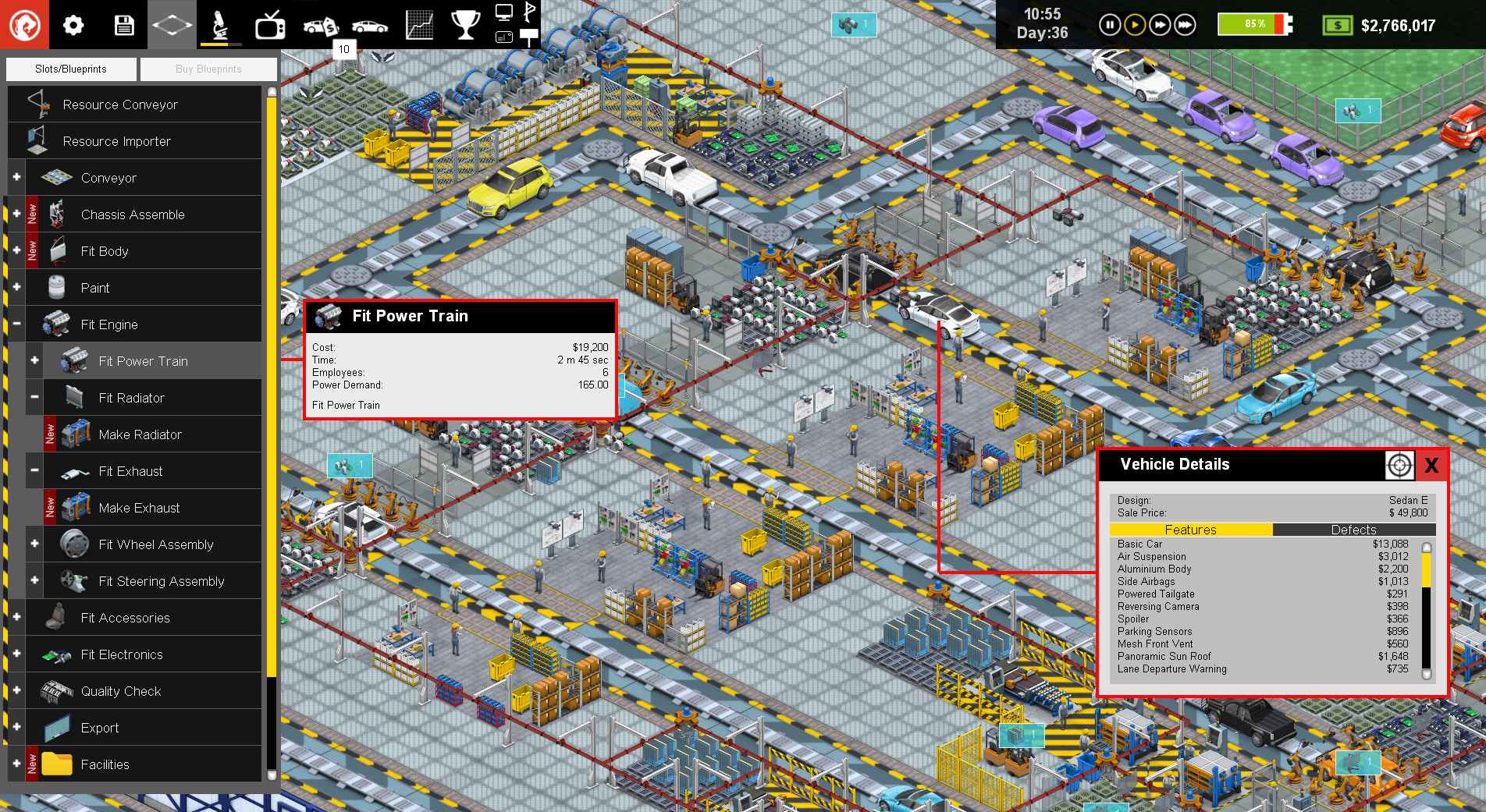 Production Line : Car factory simulation screenshot 1
