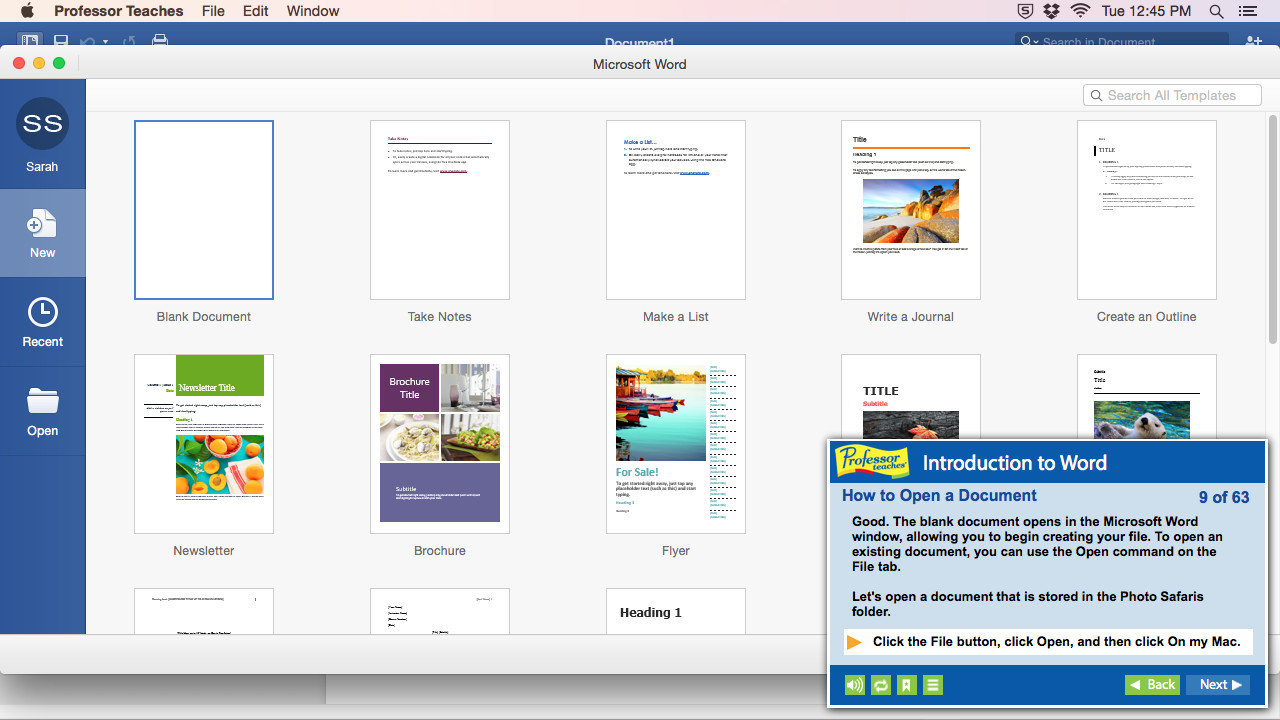 Professor Teaches® Word 2016 – Mac screenshot 5