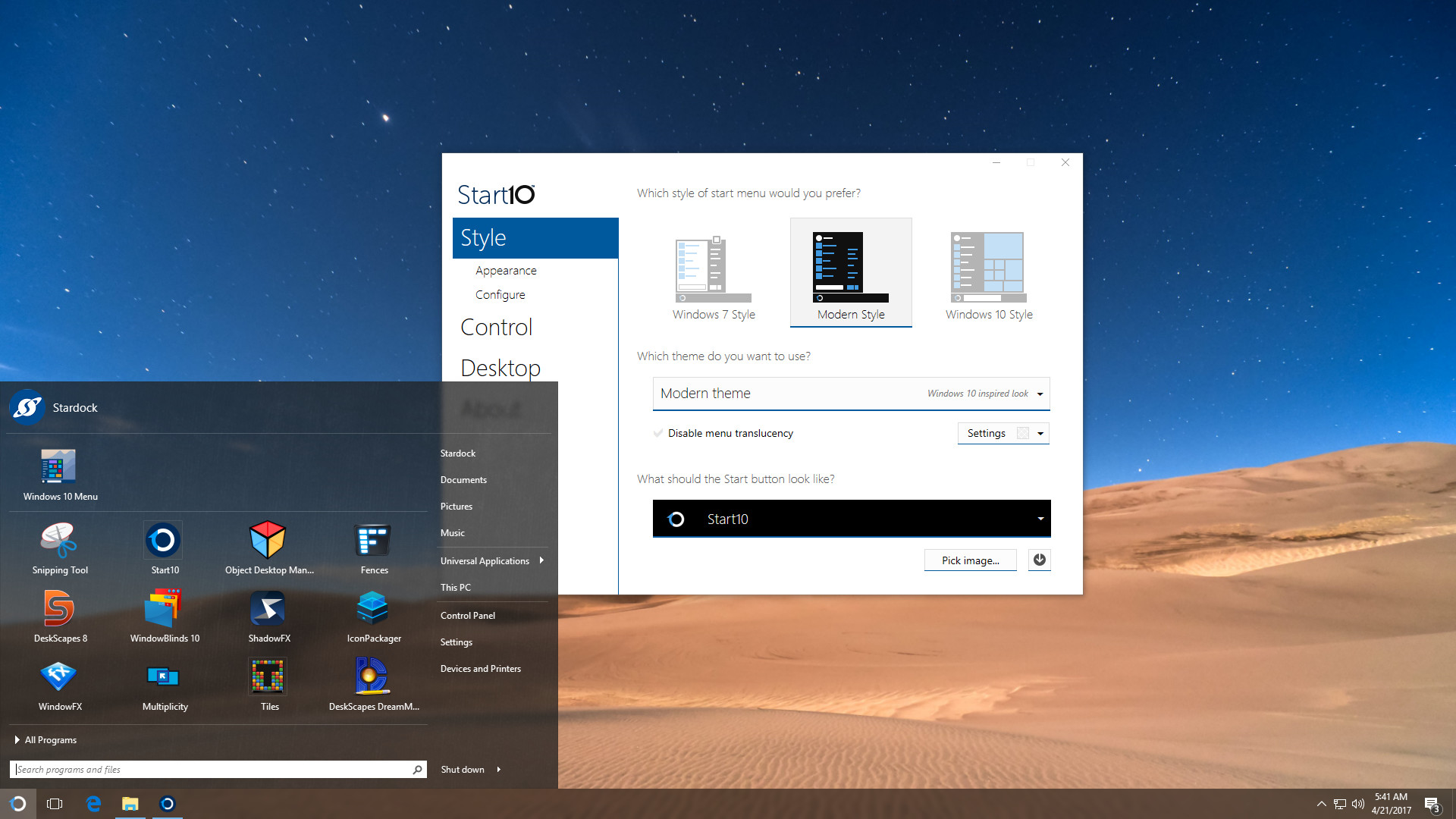 Start10 screenshot 4
