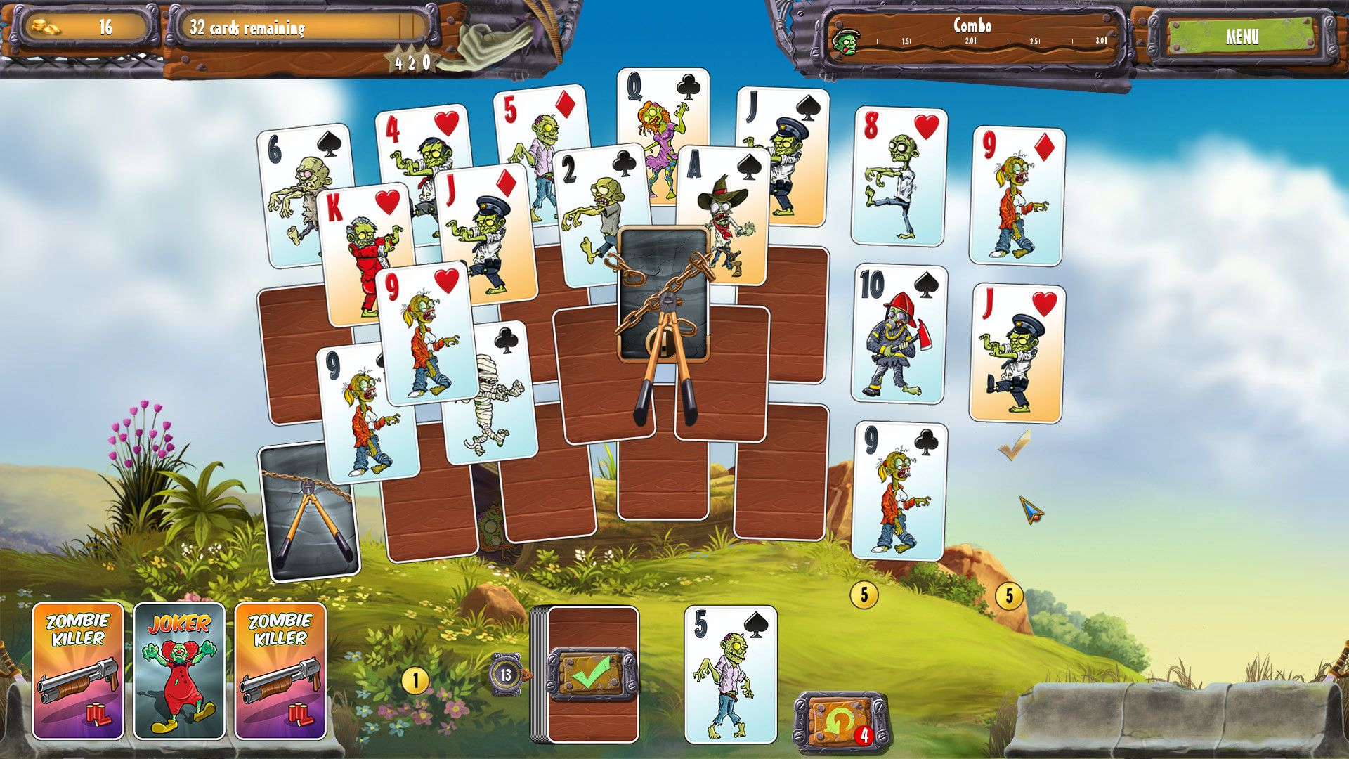 Zombie Solitaire 2 Chapter 2 screenshot 1