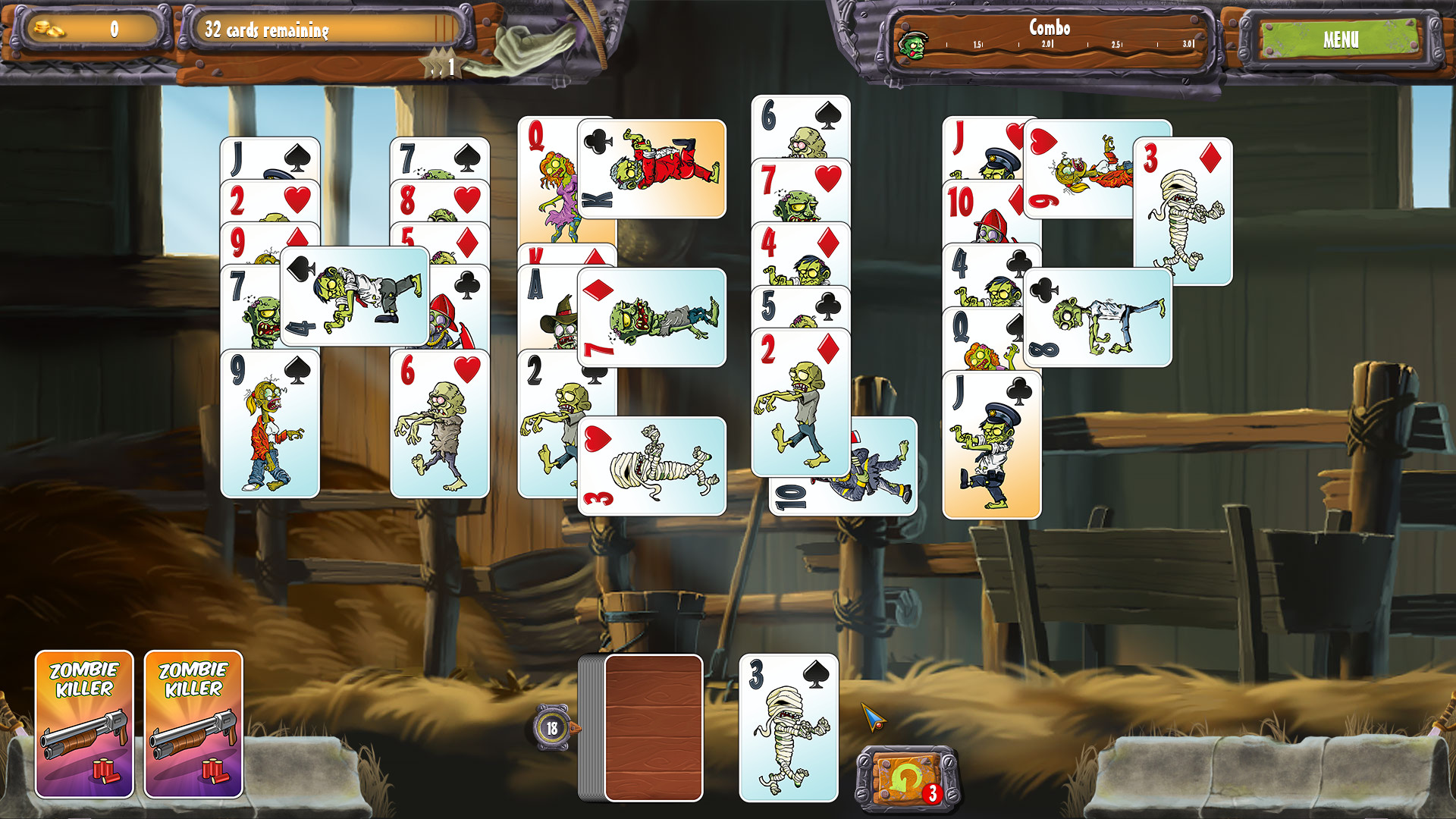 Zombie Solitaire 2 Chapter 2 screenshot 3
