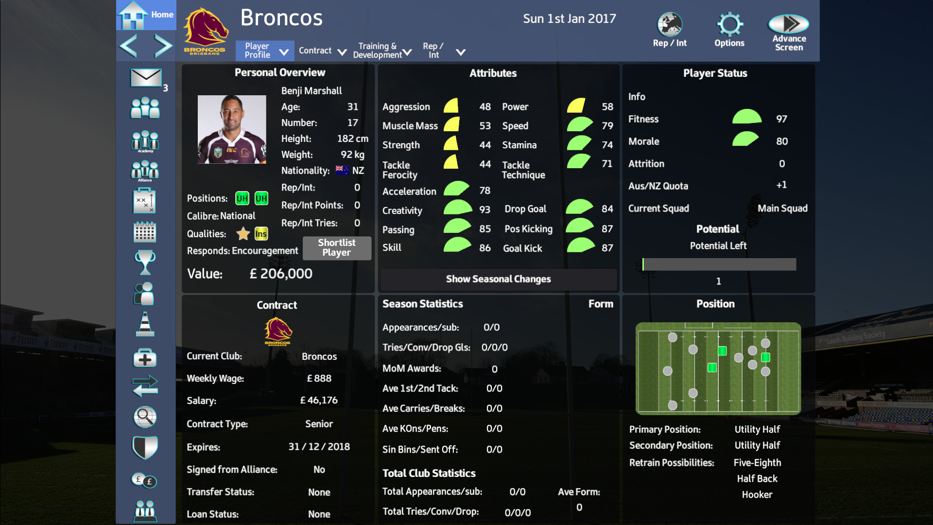 Rugby League Team Manager 2018 screenshot 11