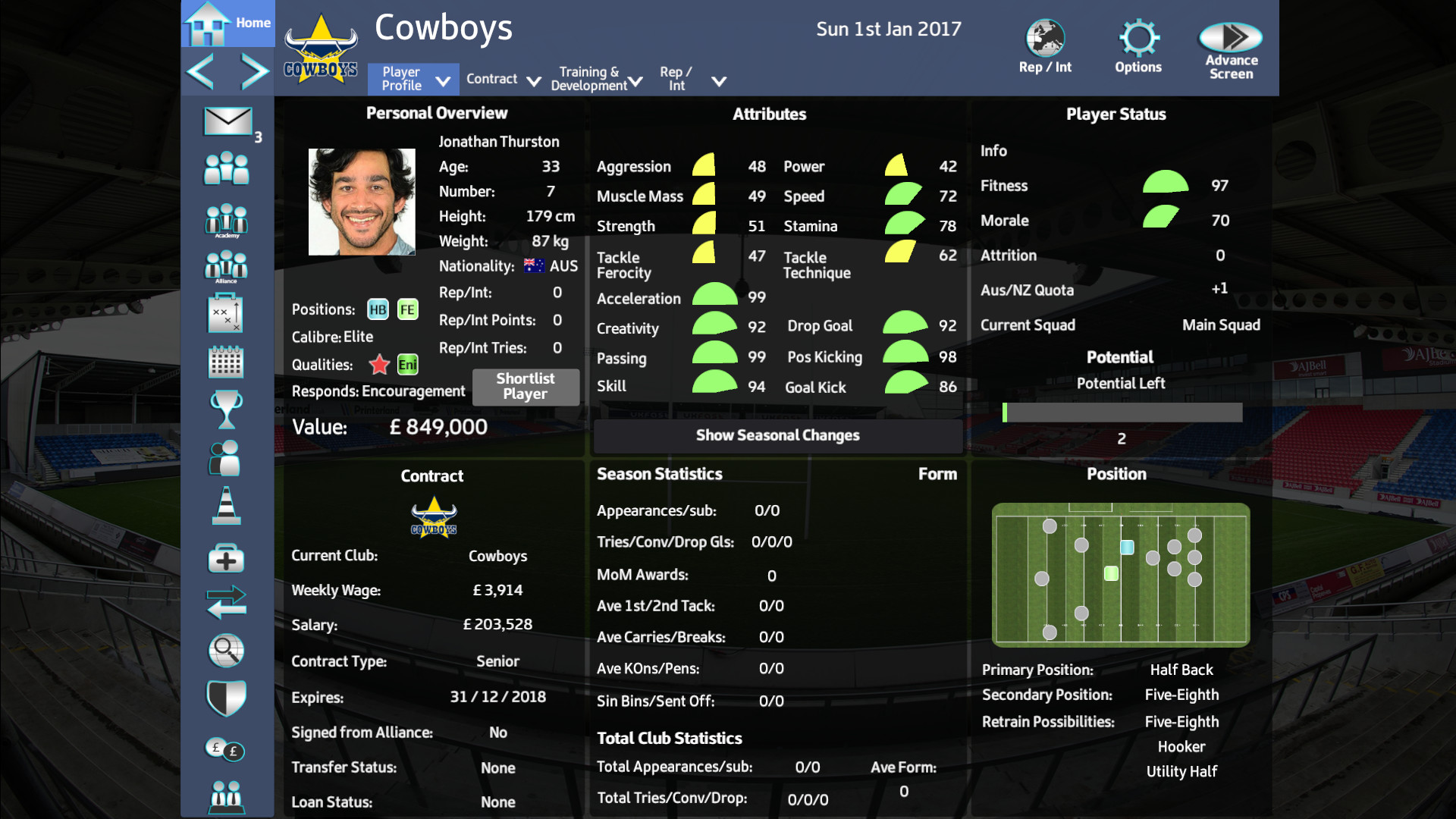 Rugby League Team Manager 2018 screenshot 3