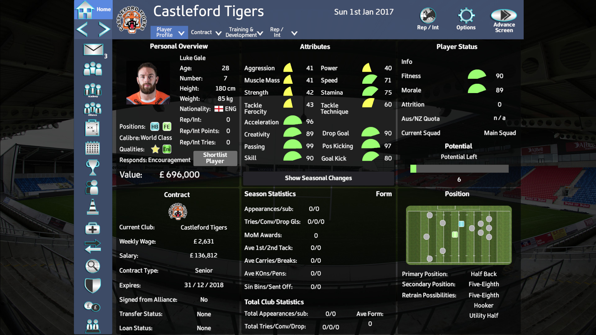 Rugby League Team Manager 2018 screenshot 13