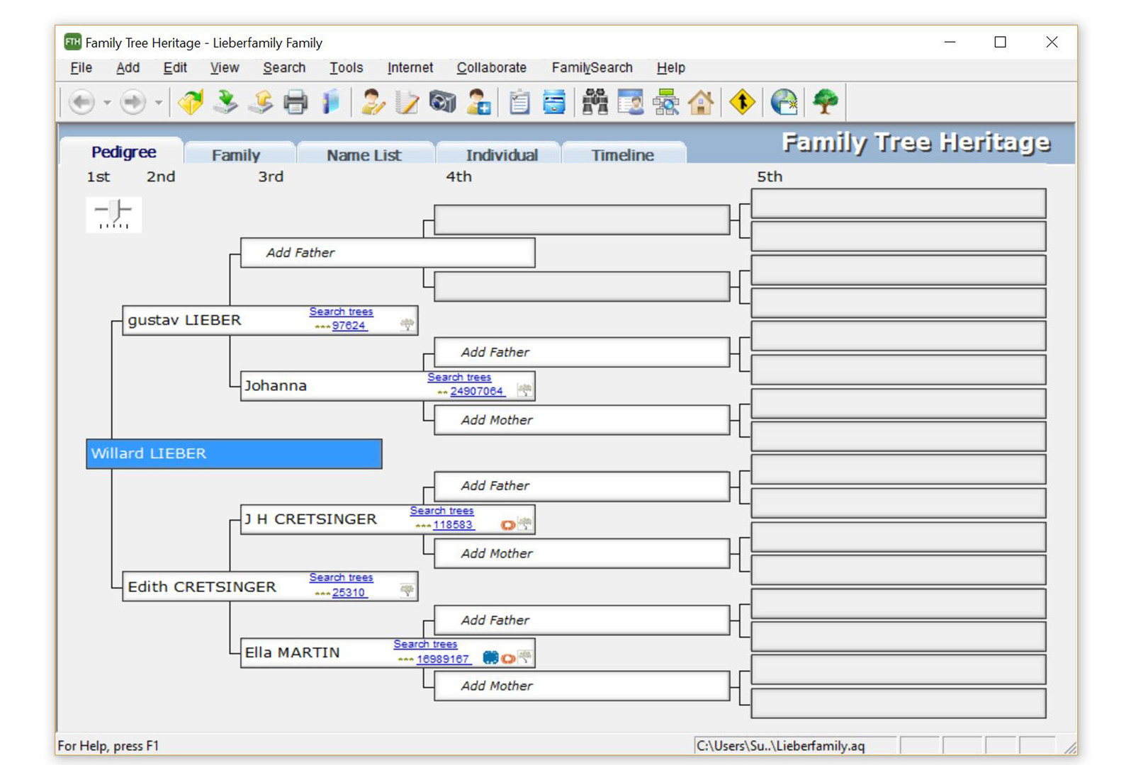 Family Tree Heritage™ Platinum 15 – Windows screenshot 3