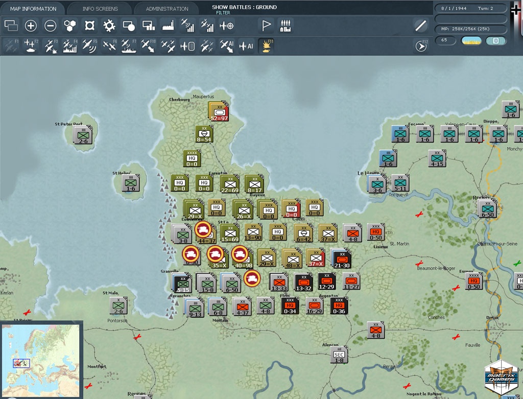 Gary Grigsby's War in the West screenshot 1