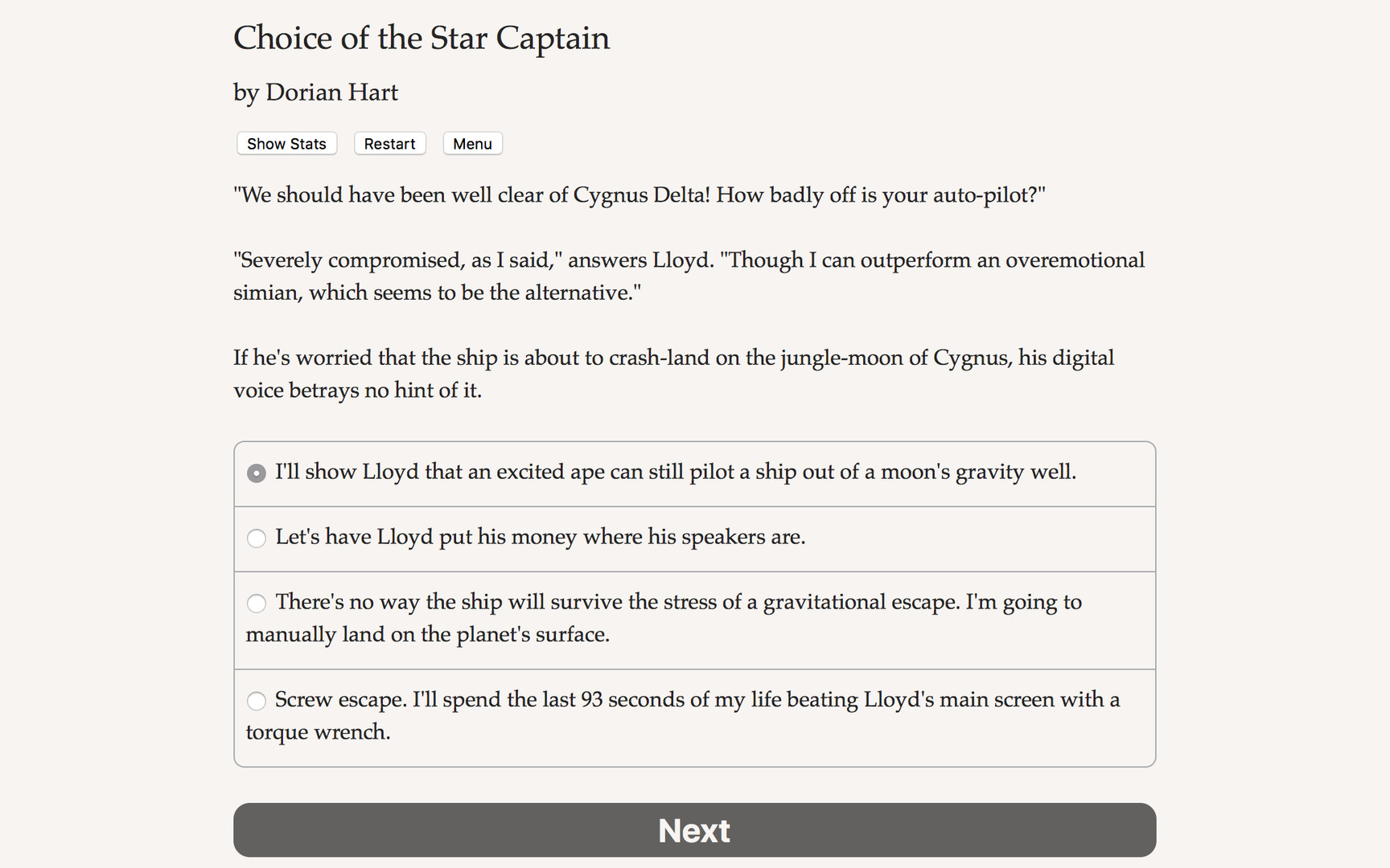 Choice of the Star Captain screenshot 1