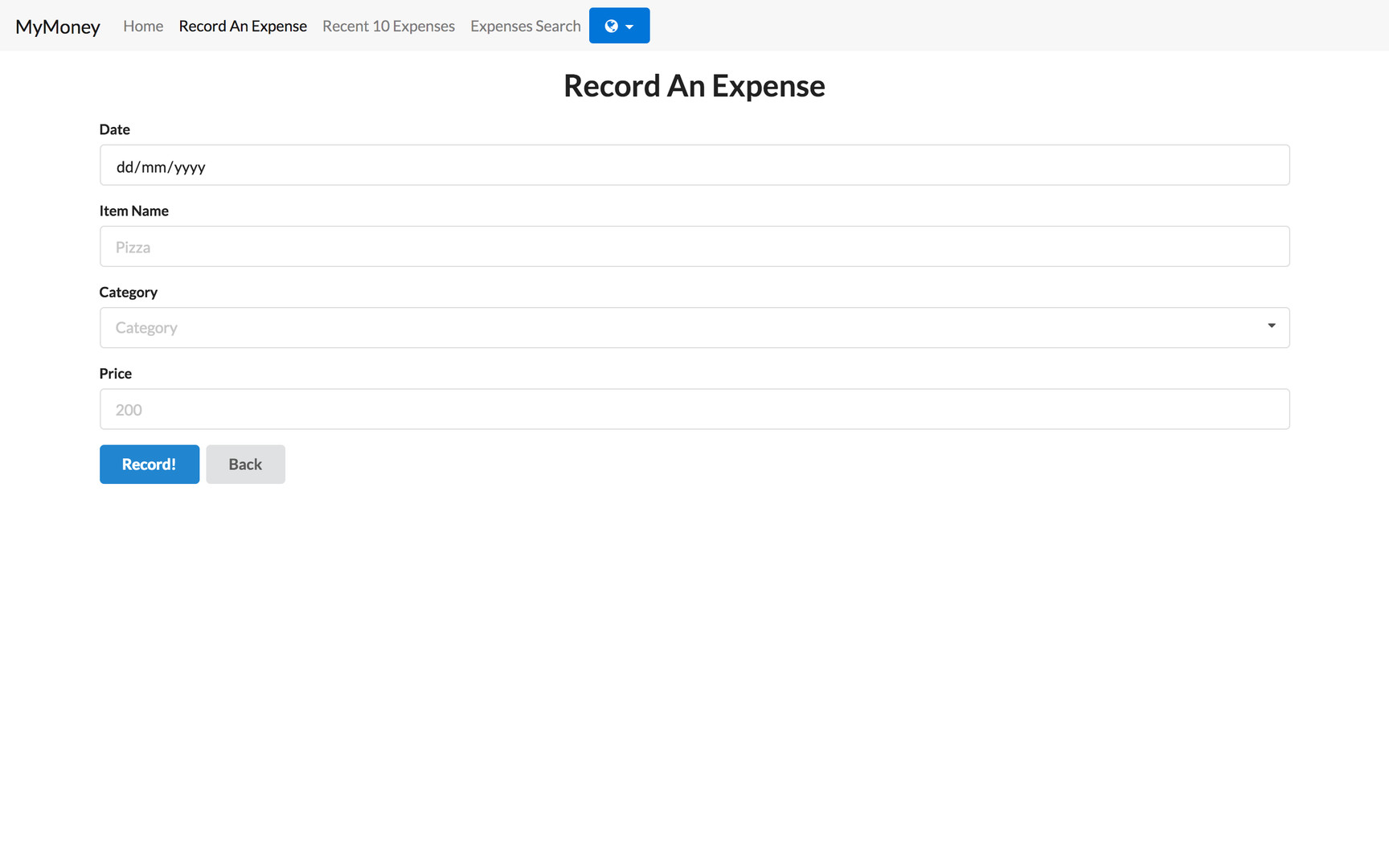 MyMoney screenshot 2