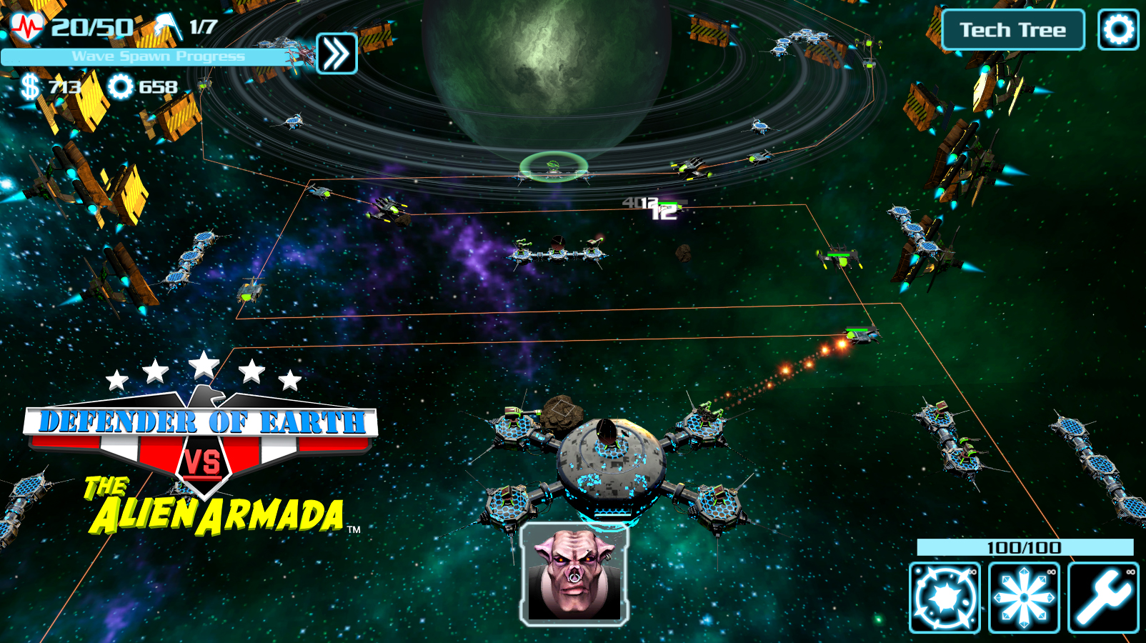 DEFENDER OF EARTH VS THE ALIEN ARMADA screenshot 5