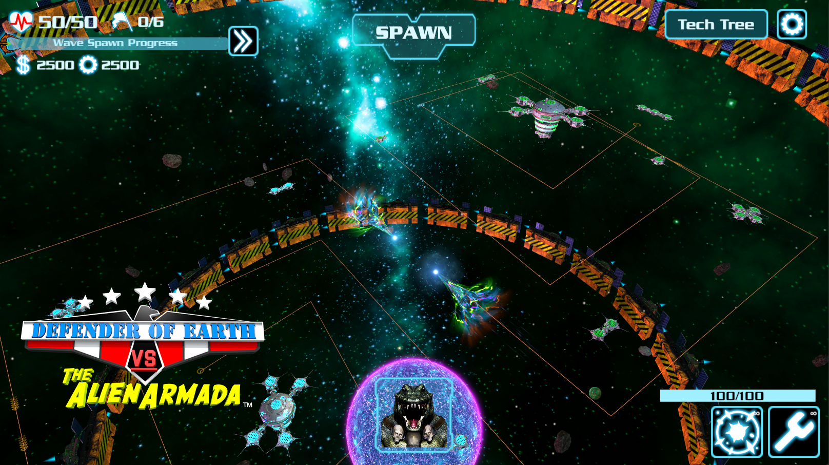 DEFENDER OF EARTH VS THE ALIEN ARMADA screenshot 2