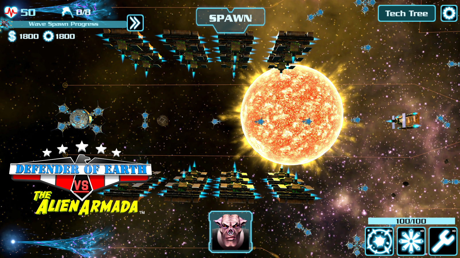 DEFENDER OF EARTH VS THE ALIEN ARMADA screenshot 4