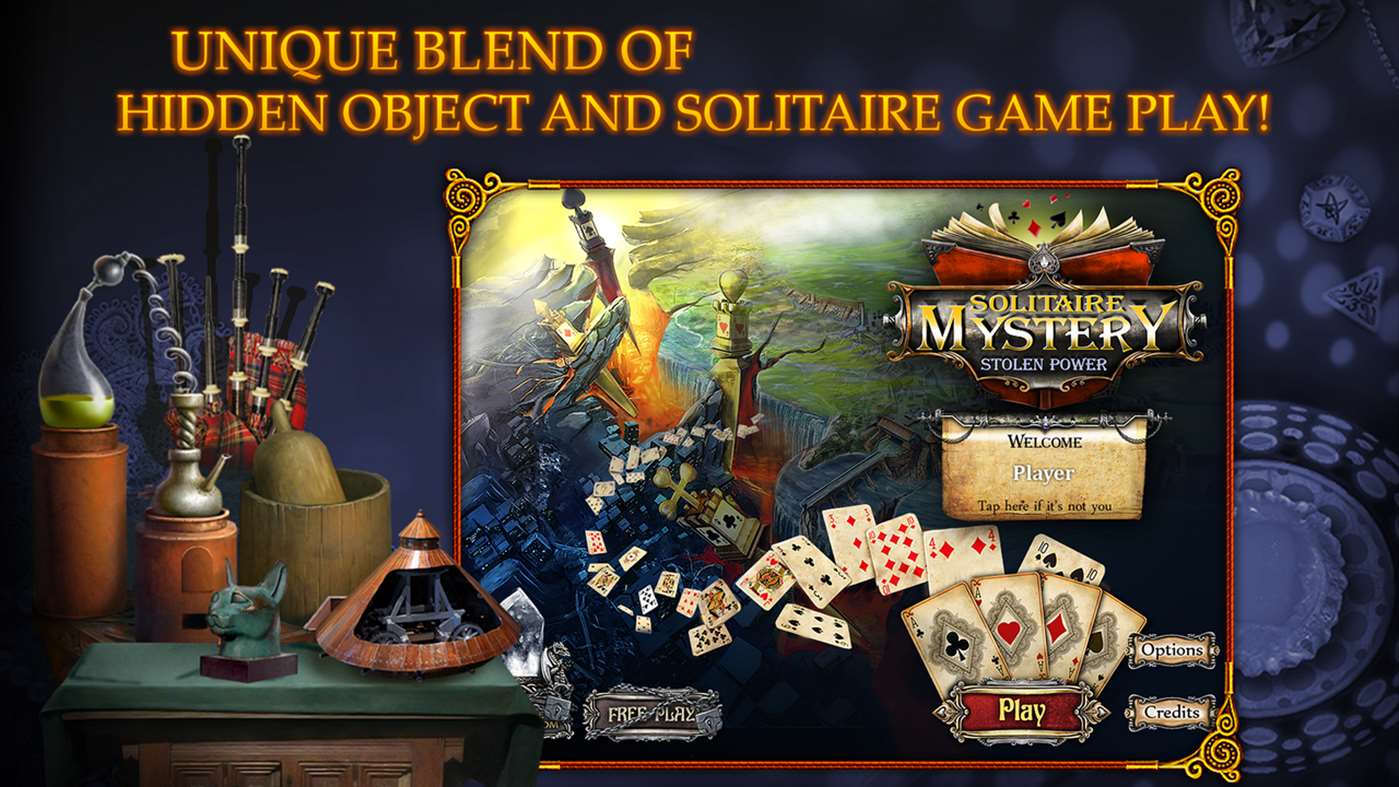 Solitaire Mystery: Stolen Power screenshot 1