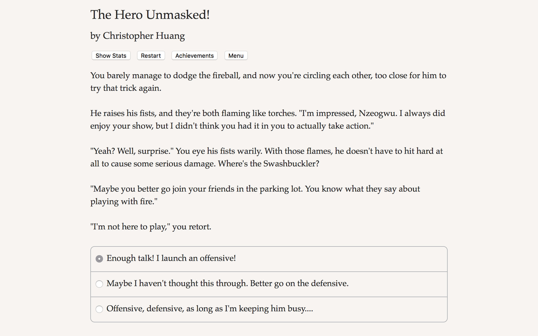 The Hero Unmasked! screenshot 1