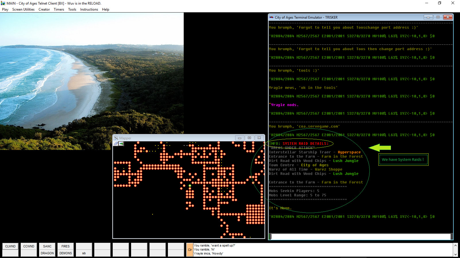 City of Ages: Picture Supportive Text MUD (server and client included) screenshot 4