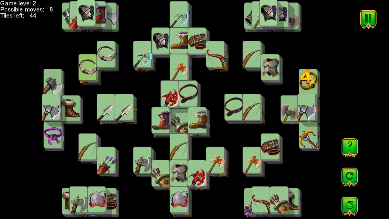Weapon and Armor: Mahjong screenshot 1