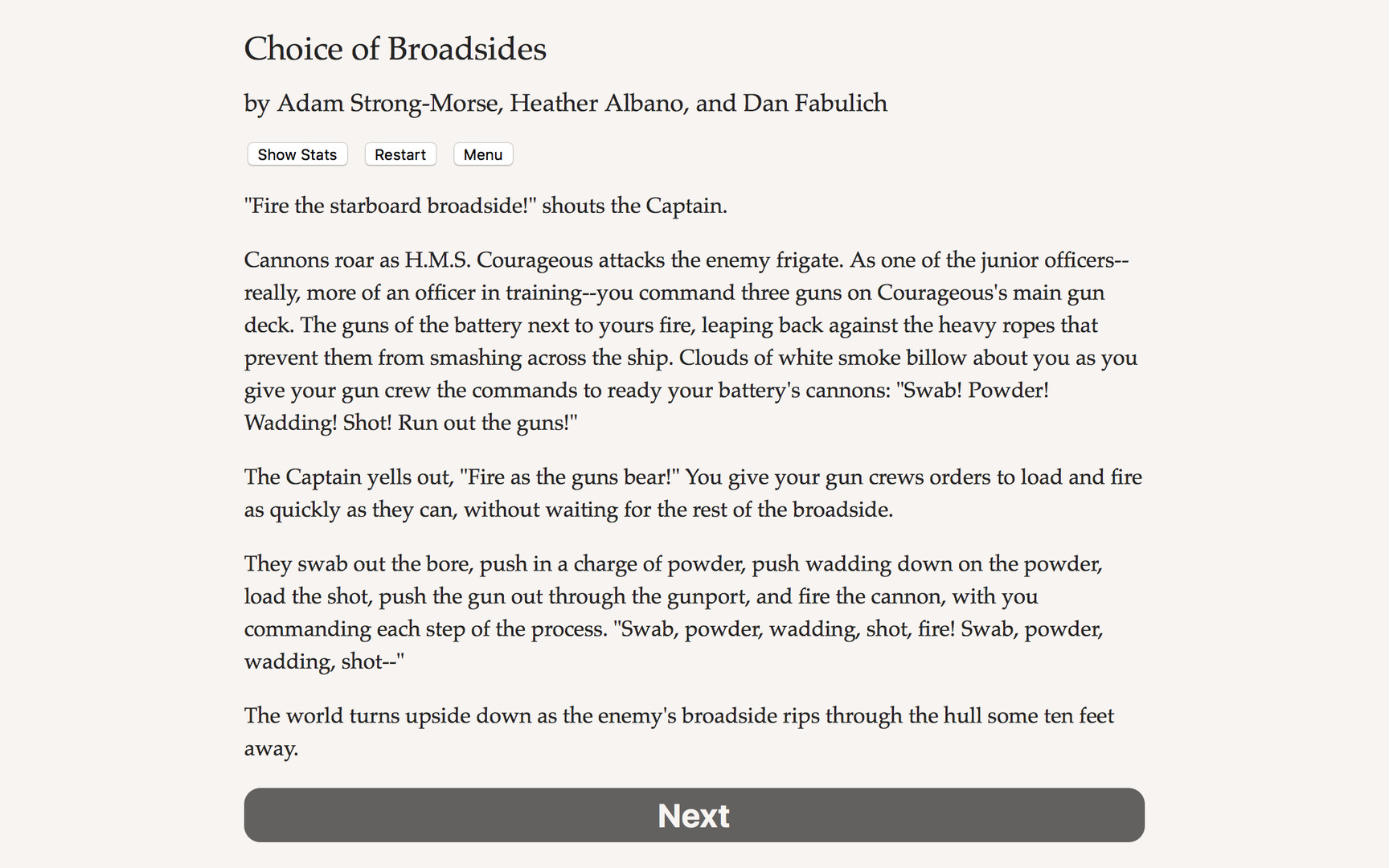Choice of Broadsides screenshot 1