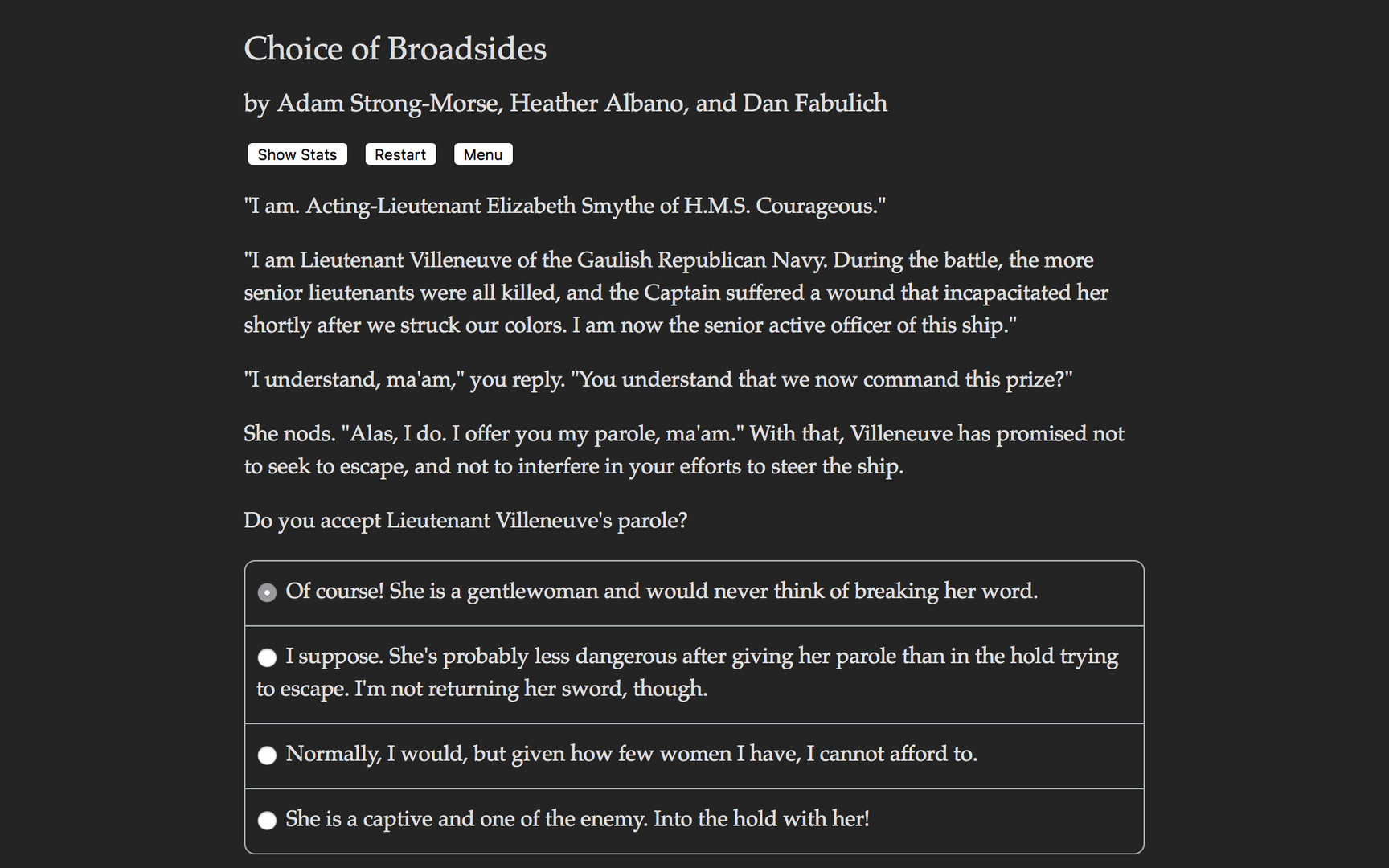 Choice of Broadsides screenshot 2