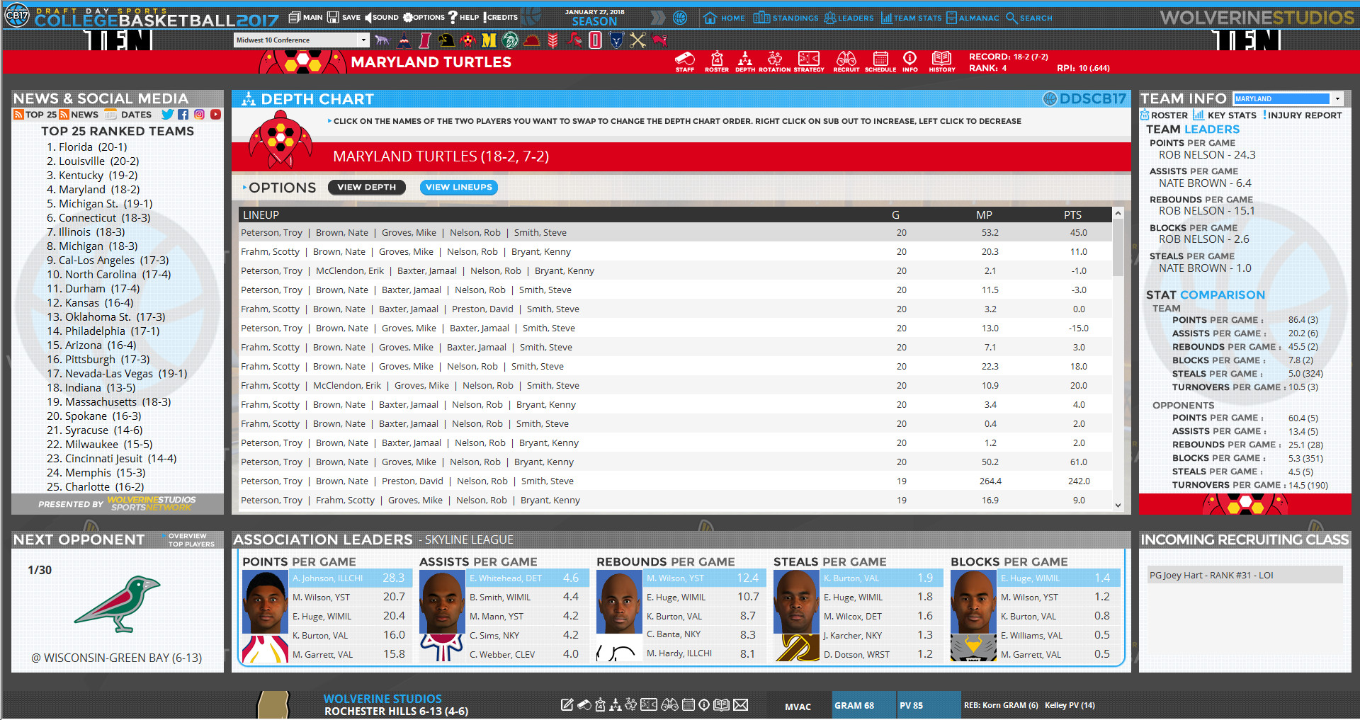 Draft Day Sports: College Basketball 2017 screenshot 5