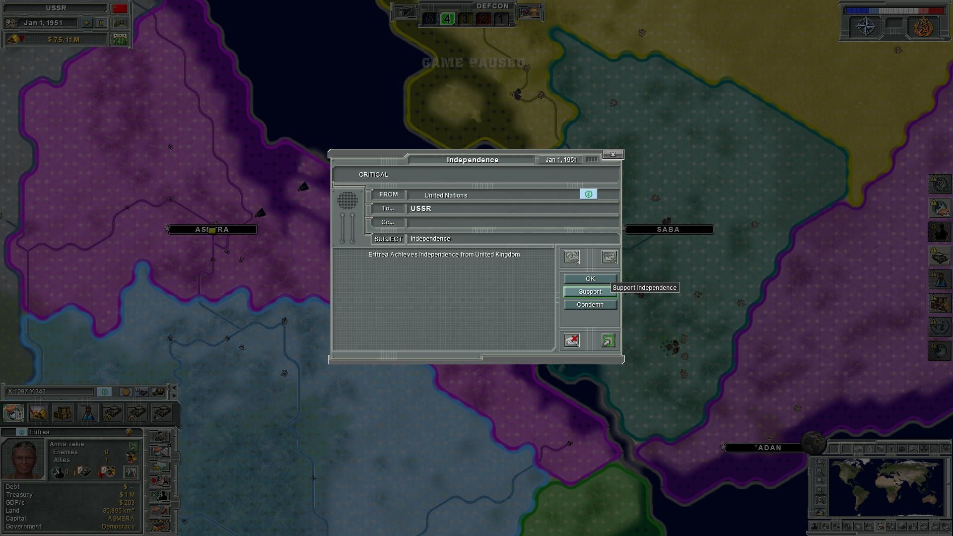 Supreme Ruler: Cold War screenshot 9