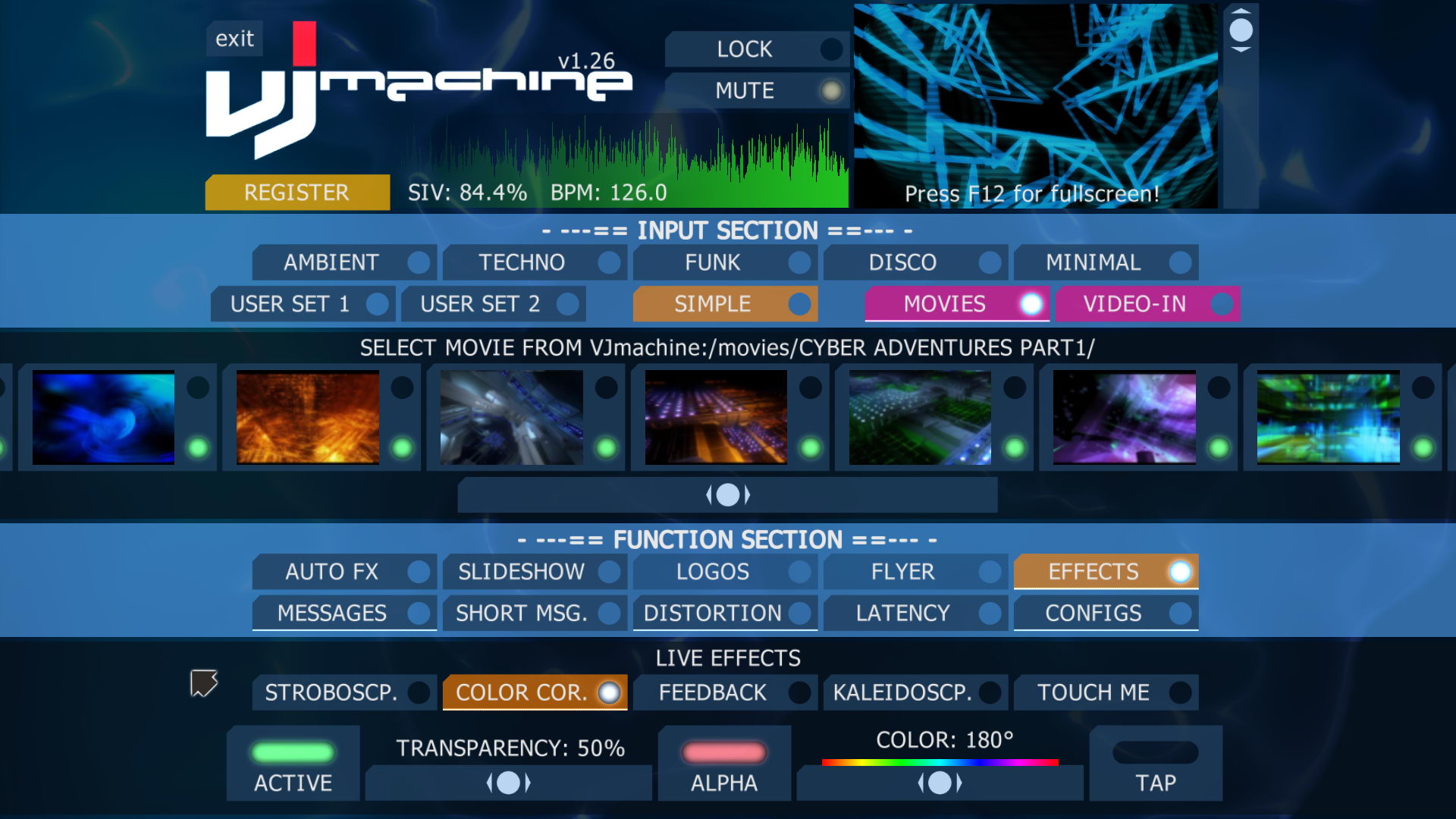 VJmachine screenshot 1