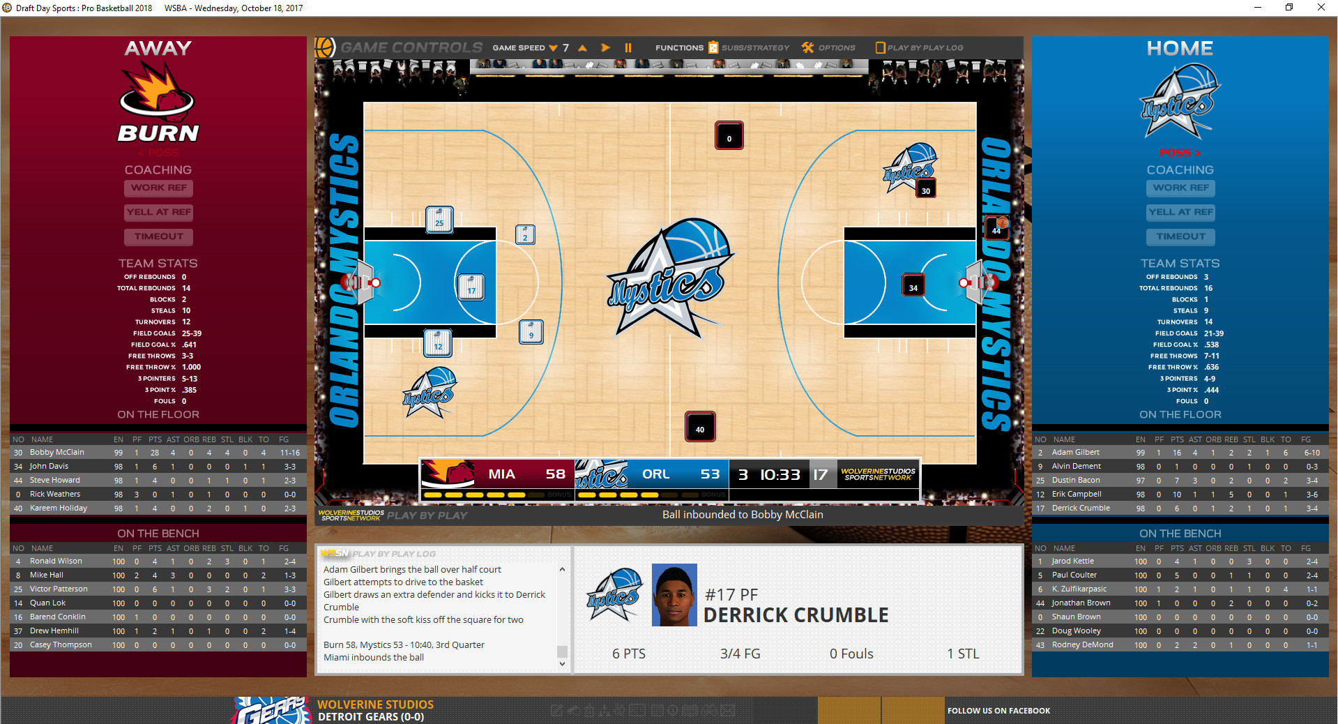 Draft Day Sports: Pro Basketball 2018 screenshot 1