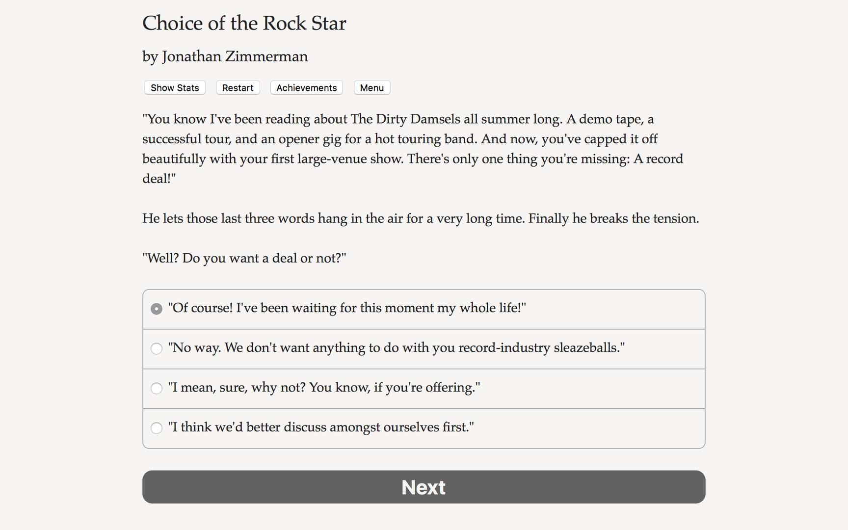 Choice of the Rock Star screenshot 3