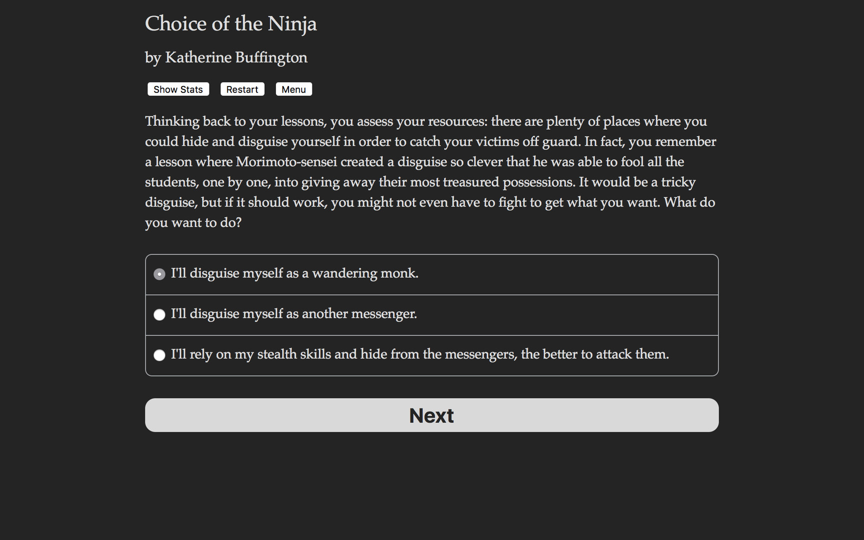 Choice of the Ninja screenshot 2