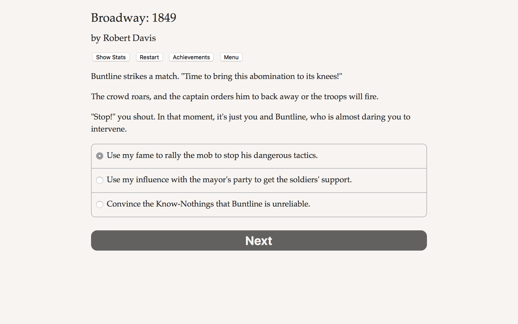 Broadway: 1849 screenshot 5