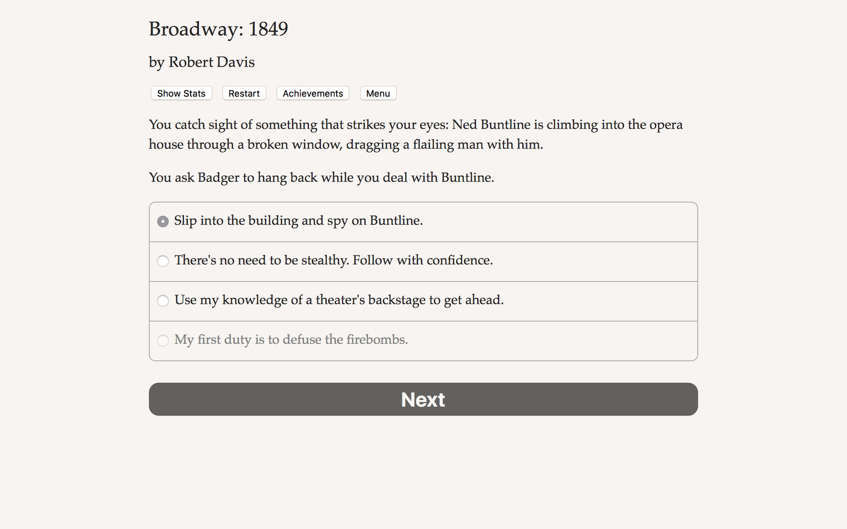 Broadway: 1849 screenshot 4