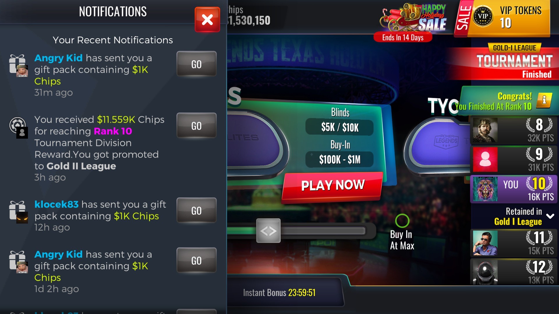 Poker Legends: Texas Hold'em Poker Tournaments screenshot 13