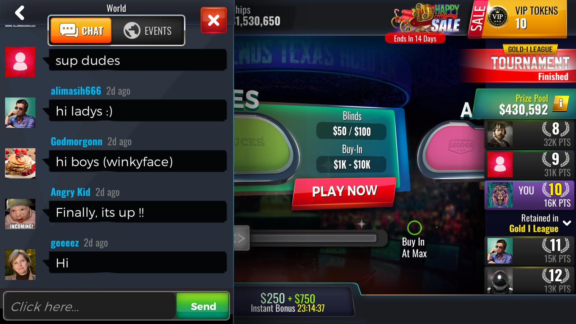 Poker Legends: Texas Hold'em Poker Tournaments screenshot 17