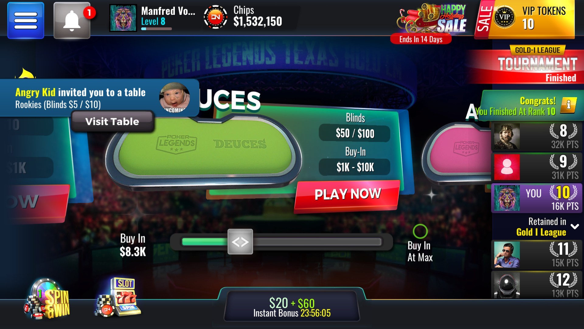 Poker Legends: Texas Hold'em Poker Tournaments screenshot 18