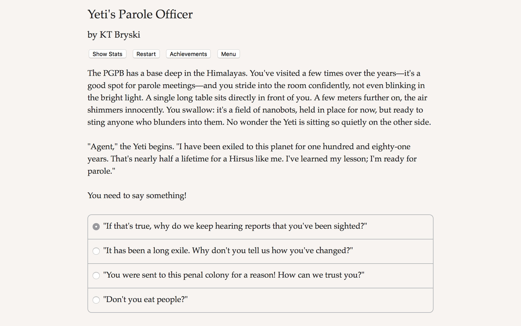 Yeti's Parole Officer screenshot 3