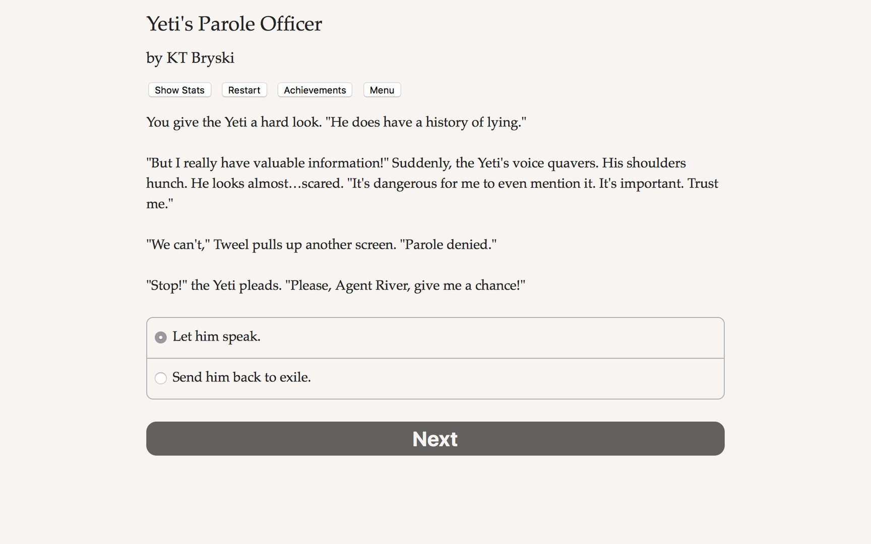 Yeti's Parole Officer screenshot 5