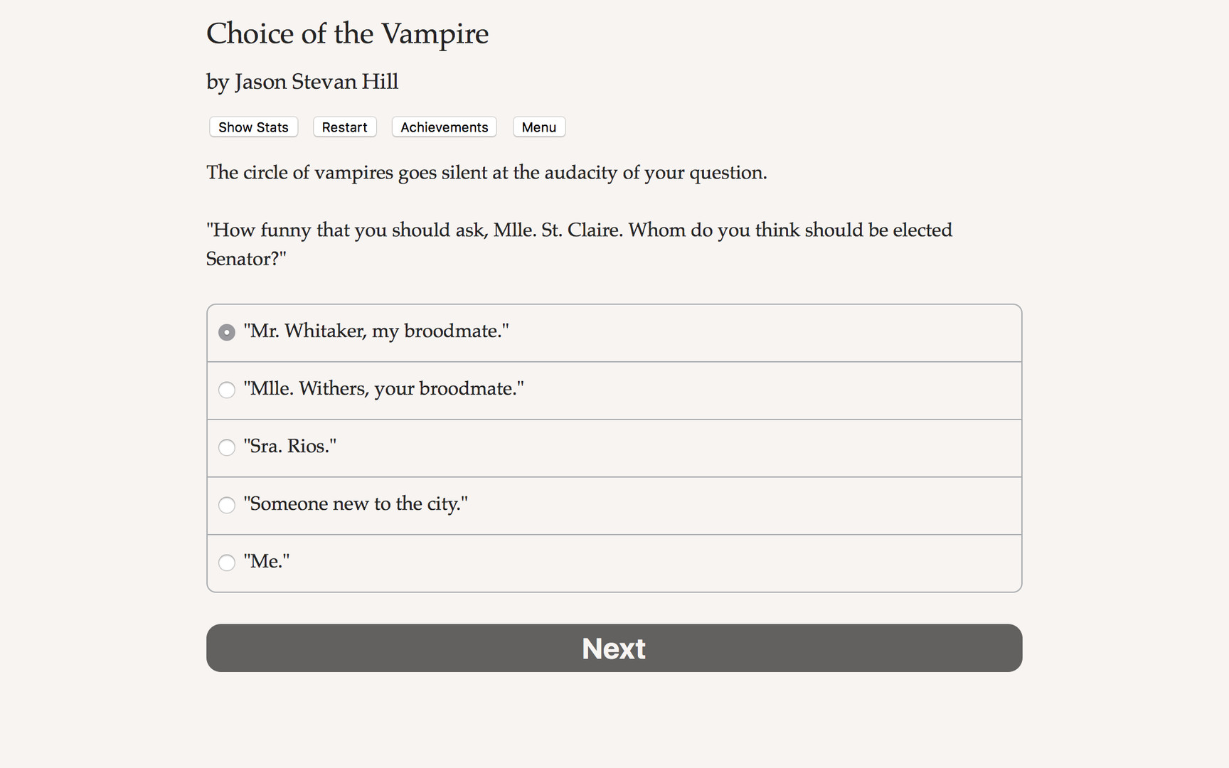 Choice of the Vampire screenshot 4