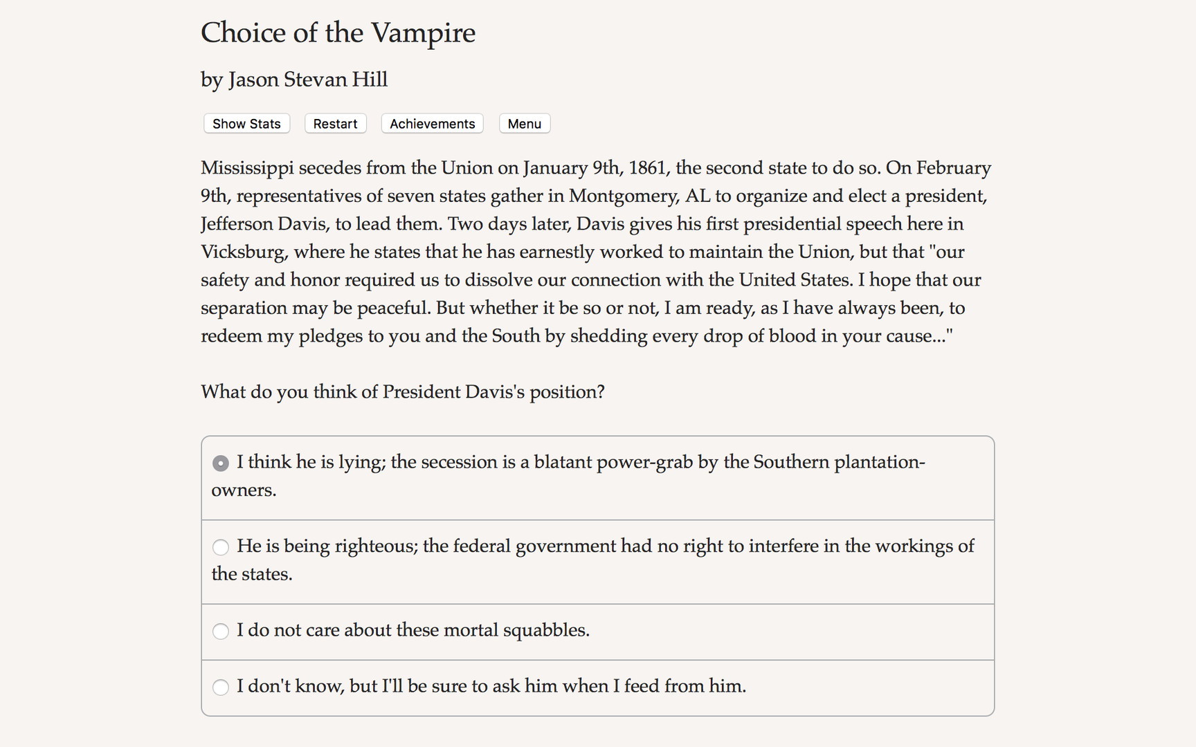 Choice of the Vampire screenshot 1
