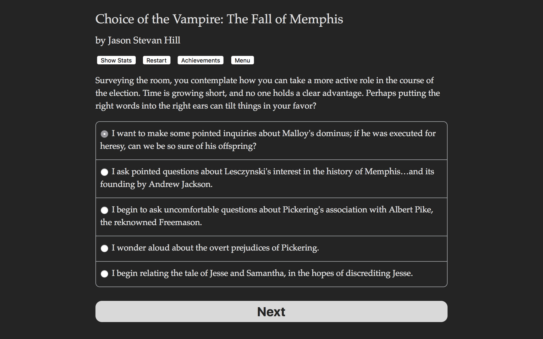 Choice of the Vampire: The Fall of Memphis screenshot 2