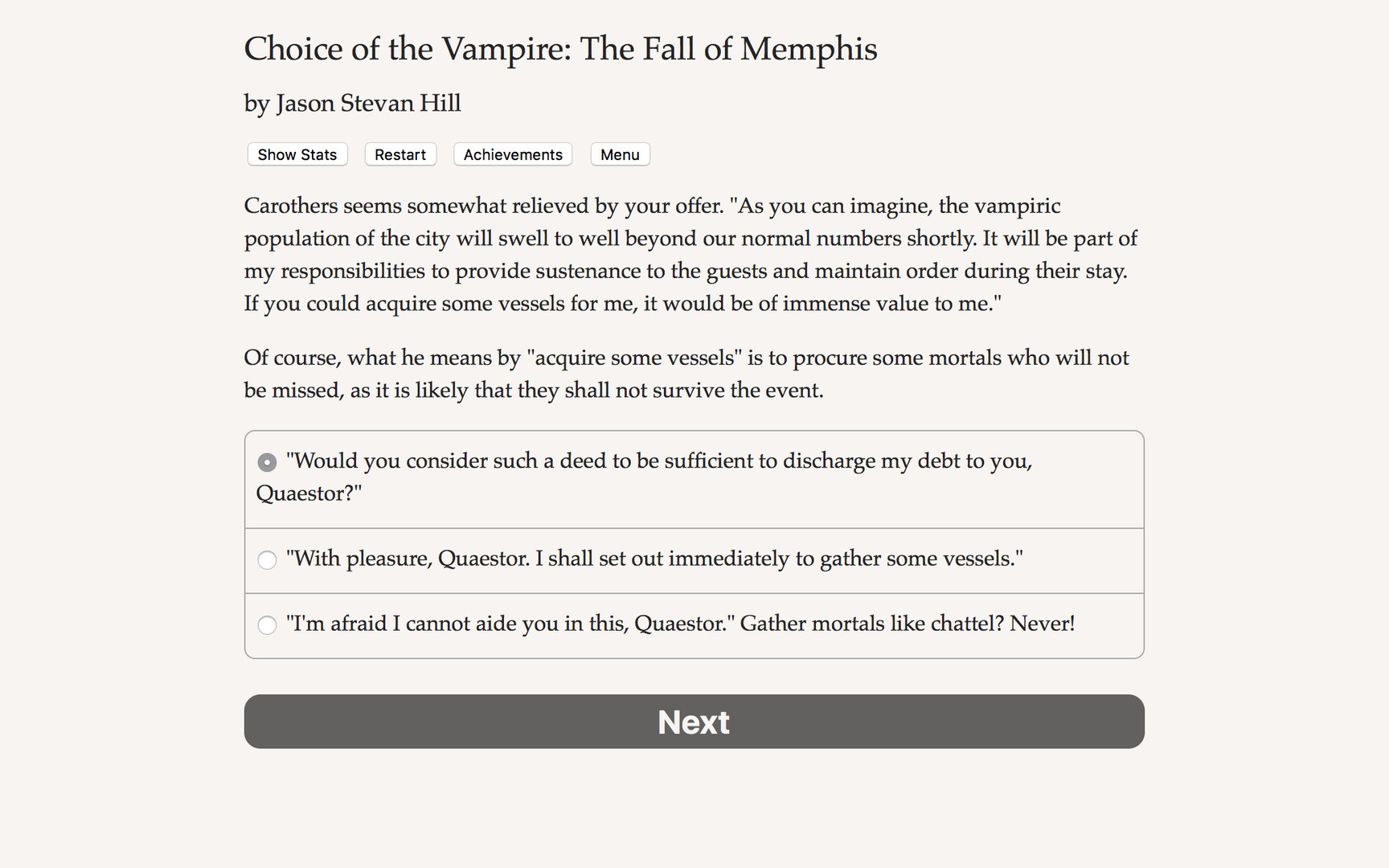 Choice of the Vampire: The Fall of Memphis screenshot 3