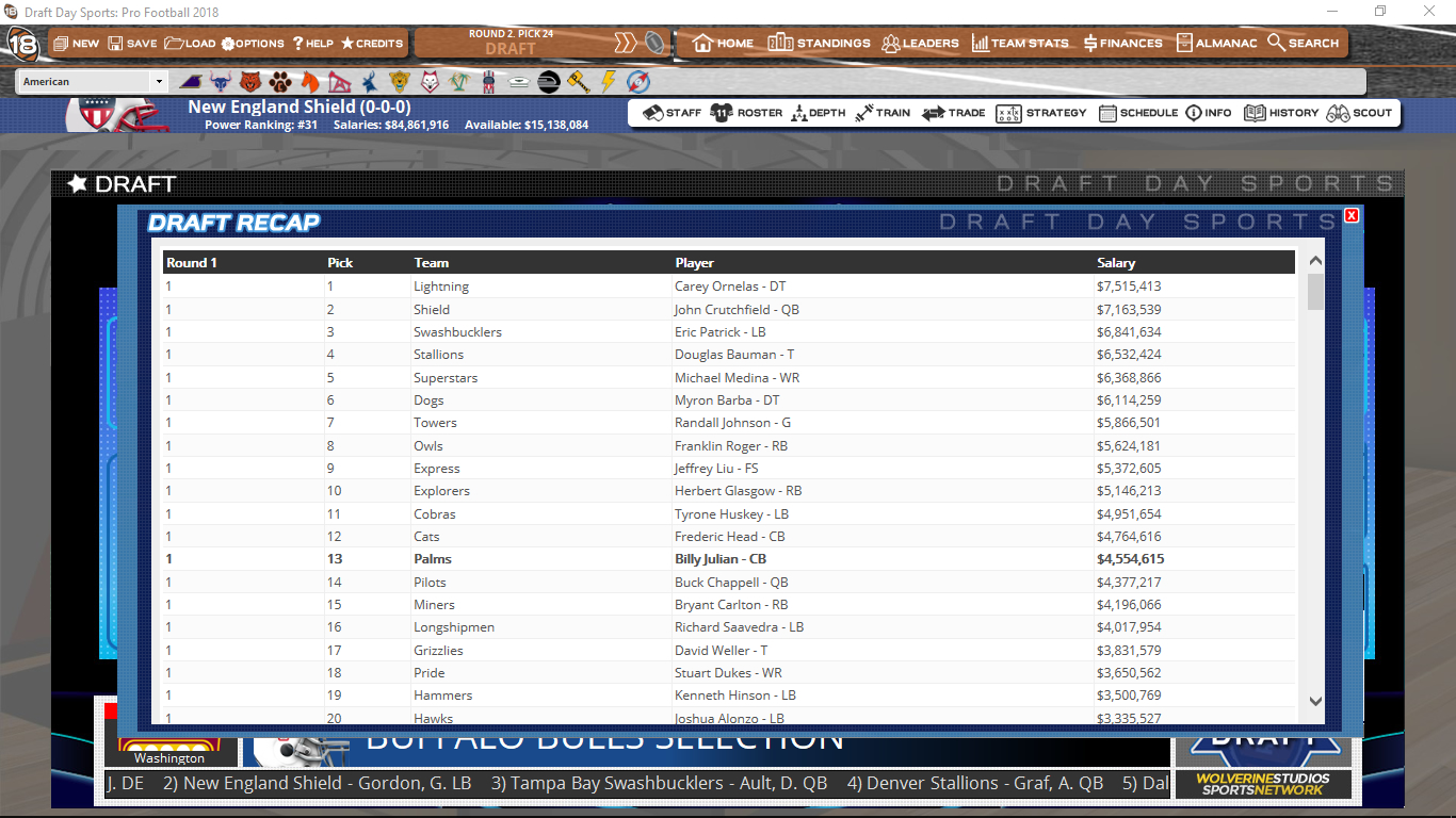Draft Day Sports: Pro Football 2018 screenshot 4