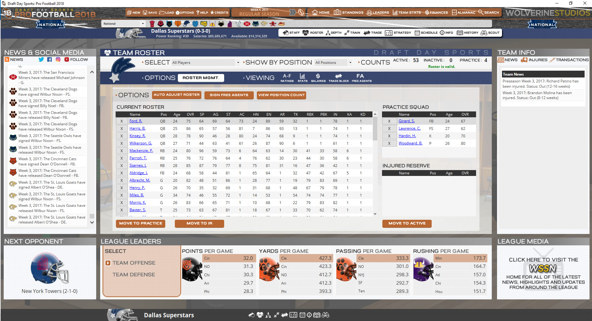 Draft Day Sports: Pro Football 2018 screenshot 9