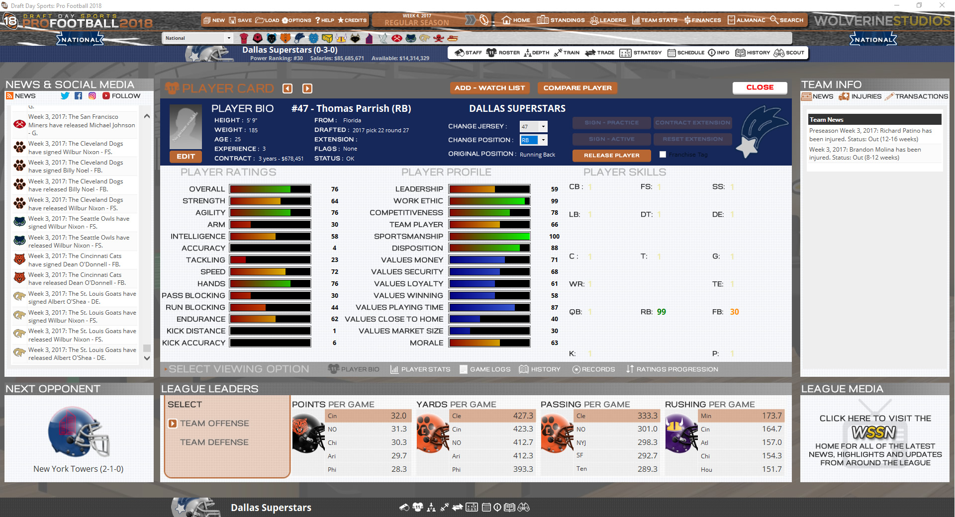 Draft Day Sports: Pro Football 2018 screenshot 8