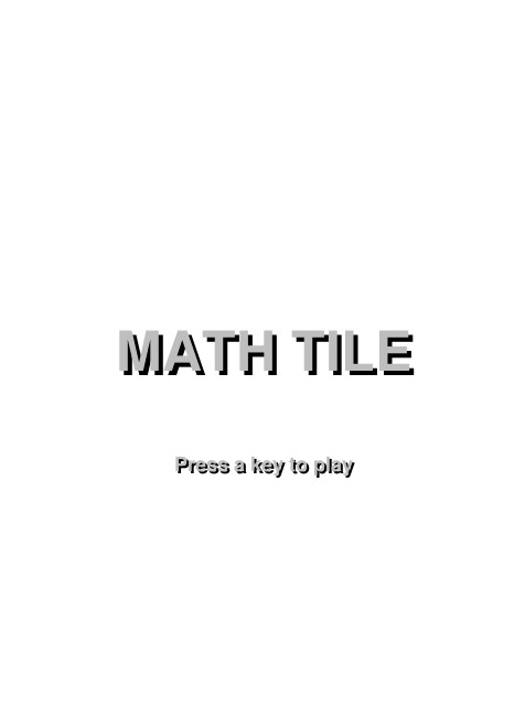 Math Tile screenshot 2