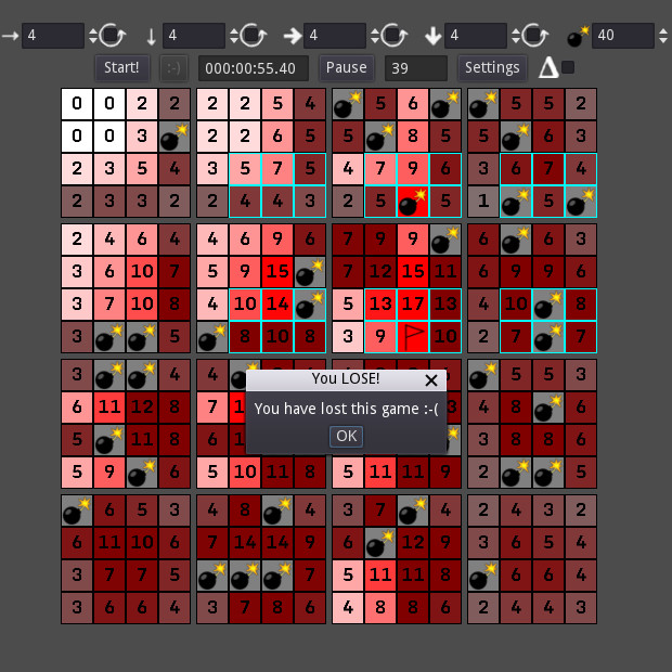 4D Minesweeper screenshot 4