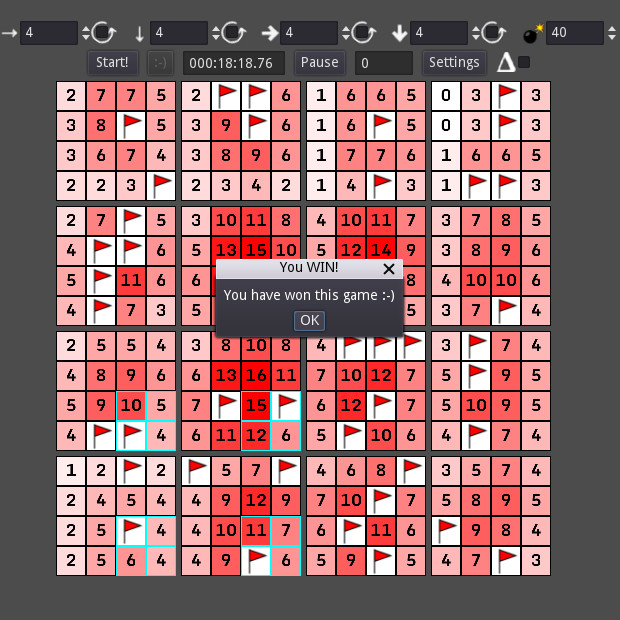 4D Minesweeper screenshot 3