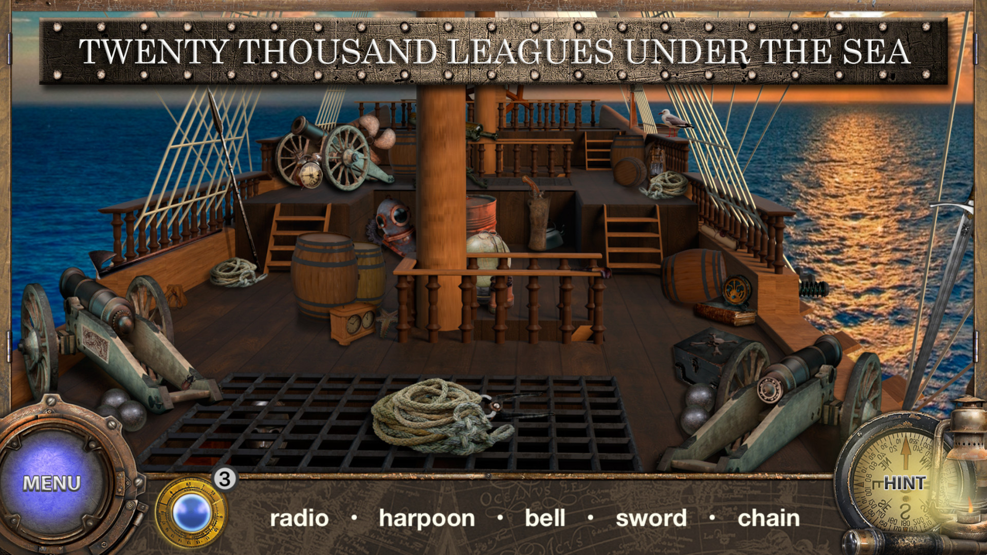 Hidden Object Adventure: Captain Nemo. Objets Cachés screenshot 1