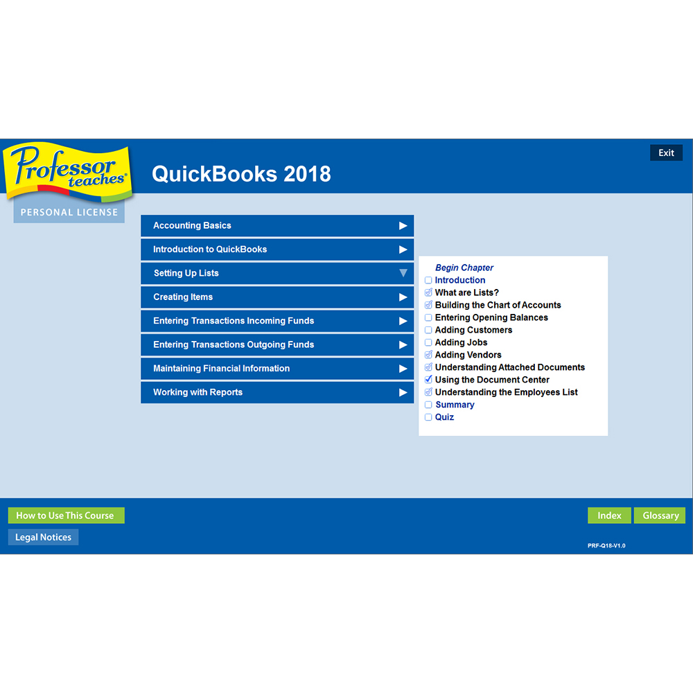 Professor Teaches QuickBooks 2018 screenshot 4