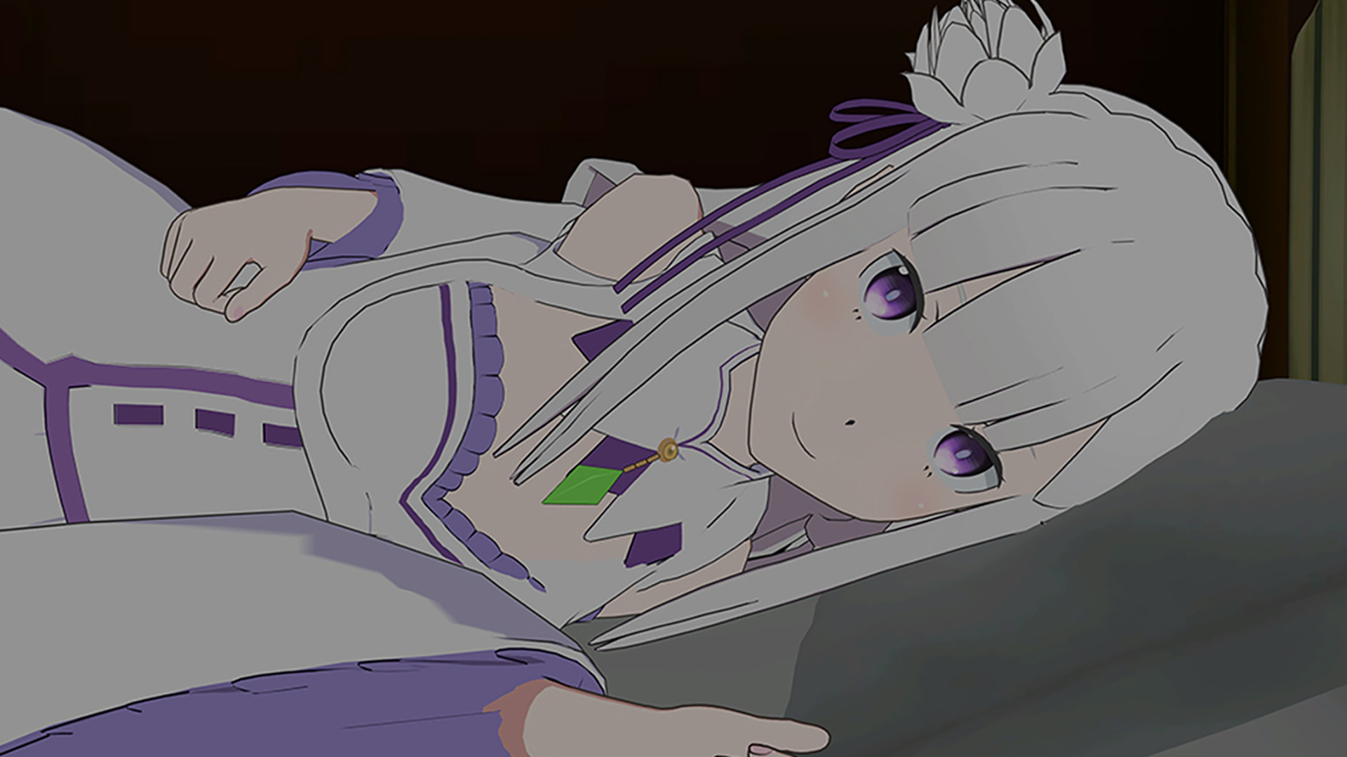 VRでエミリアと異世界生活-膝枕&添寝編 screenshot 1