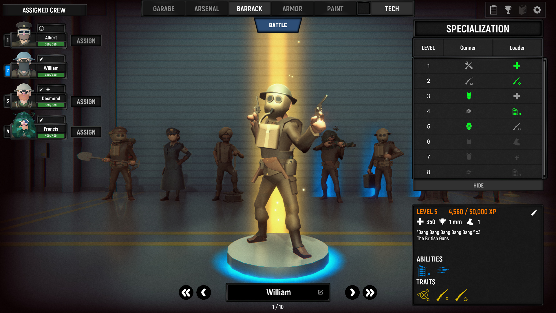 Armored Battle Crew [World War 1] - Tank Warfare and Crew Management Simulator screenshot 9