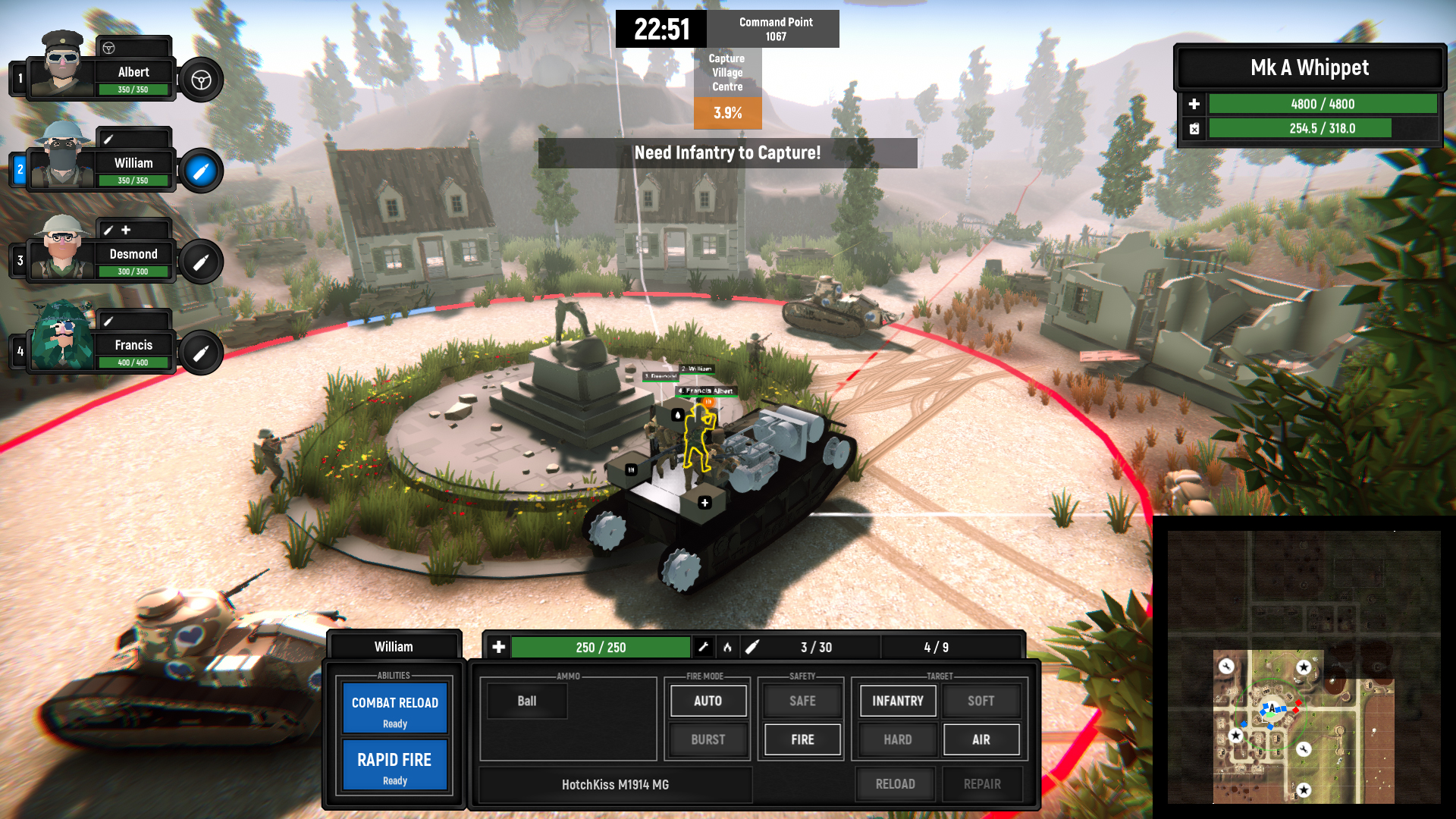 Armored Battle Crew [World War 1] - Tank Warfare and Crew Management Simulator screenshot 13