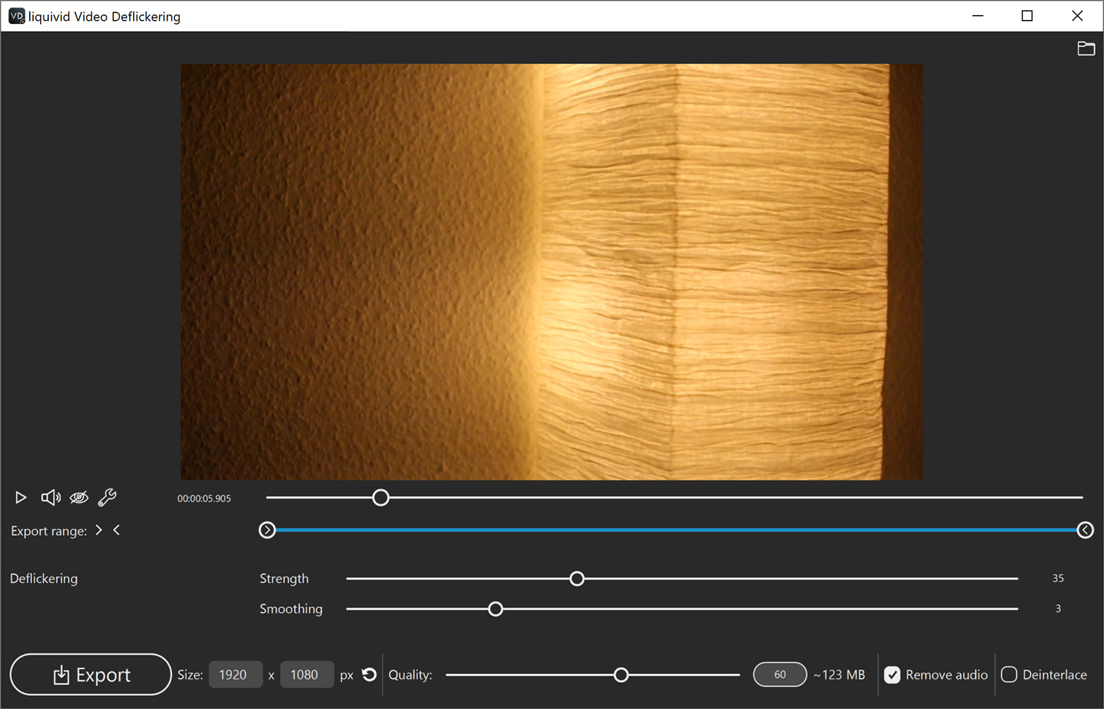 liquivid Video Deflickering screenshot 1